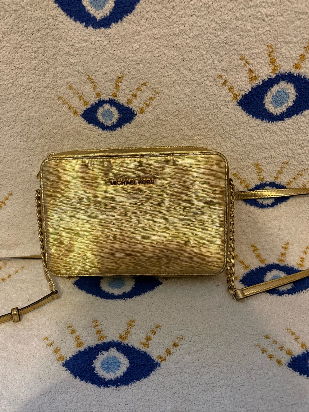 Michael Kors Metallic Gold Crossbody Bag